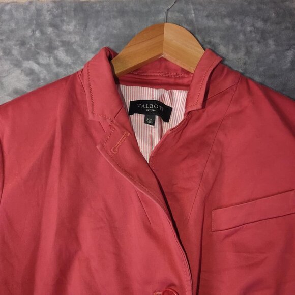 Talbots Womens 10P Red Petite Blazer‎ Lightweight Lined Workwear Career Jacket - Picture 6 of 10
